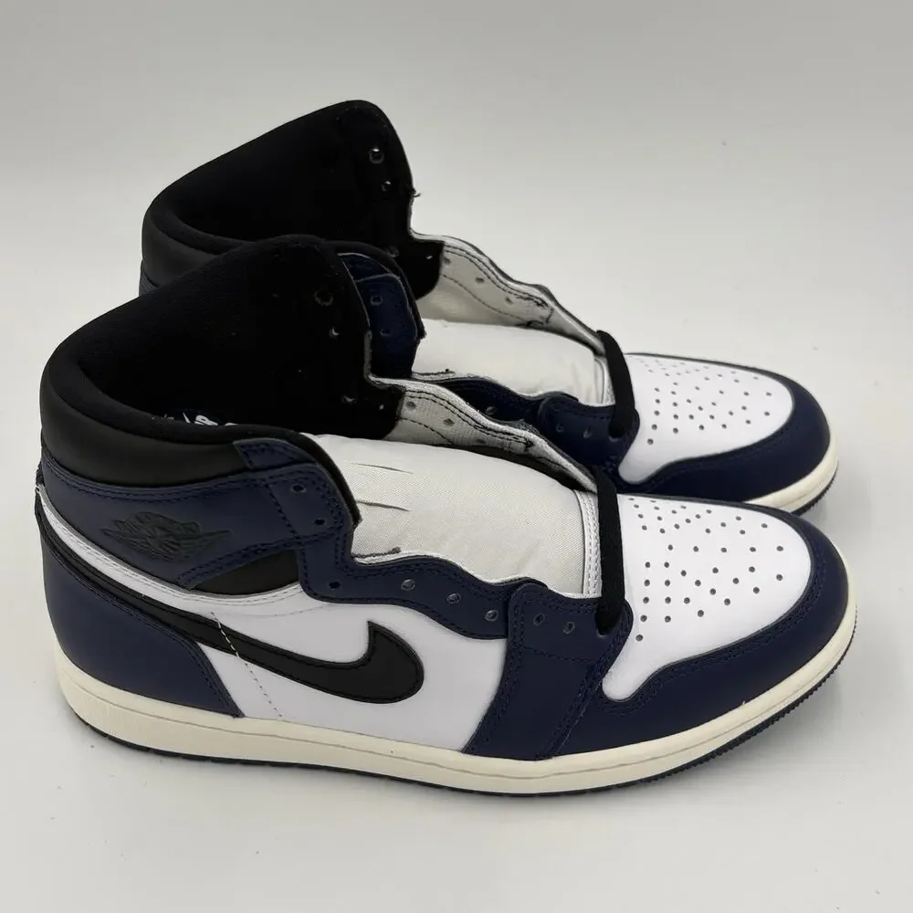 Air Jordan 1 Retro High OG Men’s Size 7.5 Midnight Navy/White Shoes DZ5485 401